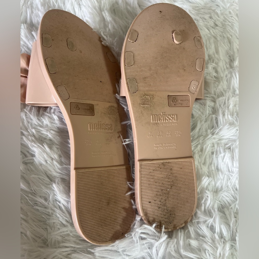 Melissa Women's Pink Floral Slide Sandals - Picture 6 of 7